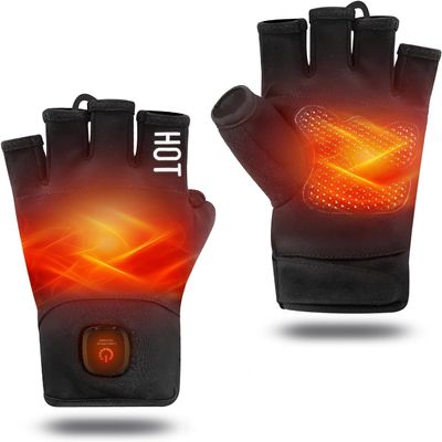 uncn Heated Gloves Fingerless for Women Man Work Touchscreen Gloves for Winter Cold Weather Rechargeable Electric (Medium)