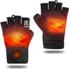 uncn Heated Gloves Fingerless for Women Man Work Touchscreen Gloves for Winter Cold Weather Rechargeable Electric (Medium) view 1