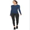 MathCat Workout Shirts for Women Long Sleeve, Workout Tops for Women, Quick Dry Gym Athletic TopsSeamless Yoga Shirts Navy view 3
