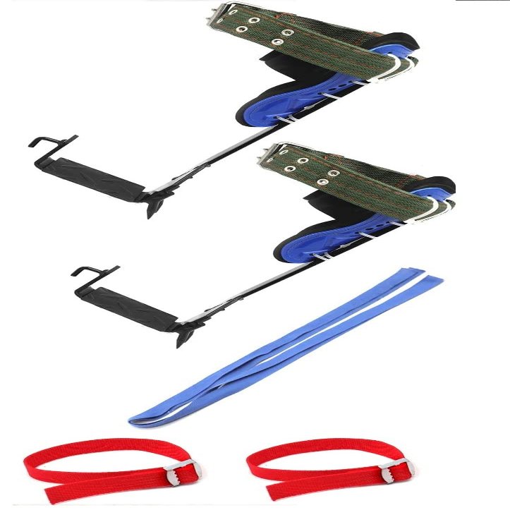 HTTMT- Tree/Pole Climbing Spike Set Safety Belt Strap Rope Adjustable Stainless Steel [P/N: ET-OUTDOOR002-RAW]