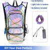 Hydration Backpack Pack with Cool Lights, 2L Water Bladder, Lightweight Bag for Running, Hiking, Bike, Climbing, Music Festival Essential, and Rave (Holographic-Green) view 3