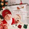 Century Star 6-36 Months Toddler Beanie - Baby Girl Winter Hats Warm Knit Baby Beanie Infant Pom Pom Cap 3Pcs White & Red & Green view 2
