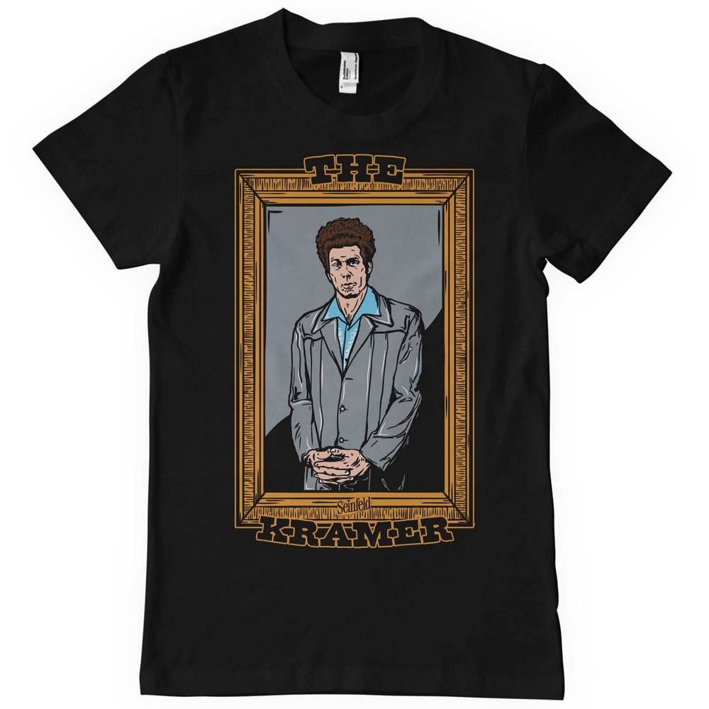 Seinfeld Officially Licensed The Kramer Art Mens T-Shirt (Black), Medium