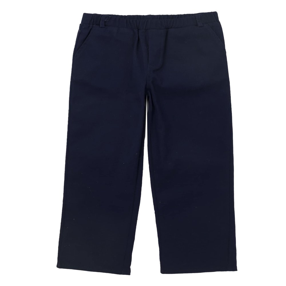 Loloda Kids Boys Pull-On Casual Uniform Pants Formal Dress Pant for Wedding Party Performance Navy Blue 2 Years