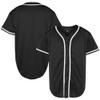 TKJPYWYH Blank Baseball Jersey Button Down Shirts,Men's Hip Hop Plain Short Sleeve Sports T Shirts S-3XL (#Black,3X-Large) view 1