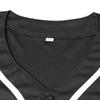 TKJPYWYH Blank Baseball Jersey Button Down Shirts,Men's Hip Hop Plain Short Sleeve Sports T Shirts S-3XL (#Black,3X-Large) view 4