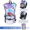 Hydration Backpack Pack with Cool Lights, 2L Water Bladder, Lightweight Bag for Running, Hiking, Bike, Climbing, Music Festival Essential, and Rave (Holographic-Silver) view 4