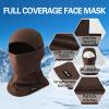 Oliumt Balaclava Ski Mask, Warm, Breathable & Lightweight, Full Coverage Fleece Winter Face Mask for Men & Women (Coffee) view 3