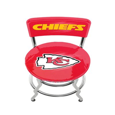 ARCADE1UP NFL Blitz High Back Stool with Adjustable Height and Swiveling Padded Seat (Kansas City Chiefs)