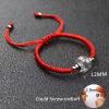 2PCS Glass Ball Bracelet Urn Bracelets Memorial Bracelets Urn Bangle for Ashes Glass Vial Pendant Transparent Cremation Storage Keepsake Adjustable (B-Red+Black) view 3