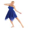 Kvysinly Lyrical Dance Costume Women Asymmetric Spaghetti Strap Modern Contemporary Ballet Dancewear Ballroom Dress Blue Medium view 2