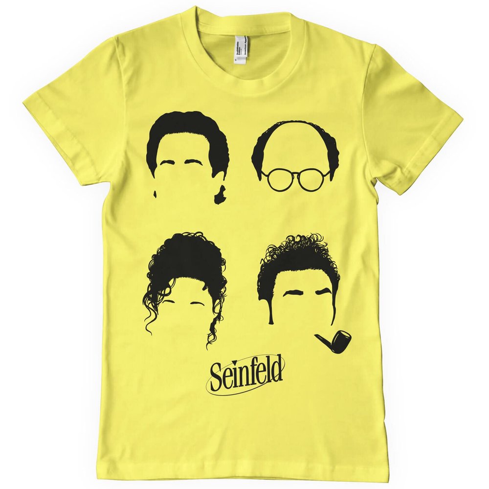 Seinfeld Officially Licensed Characters Mens T-Shirt (Yellow), X-Large
