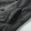 Men's Sherpa Lined Leather Coat Lapel Shearling Fur Long Coat Heavyweight Trench Coat Black Motocycle Bomber Jacket view 4