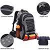 BOVIP 40L Hiking Backpack Waterproof Lightweight Daypack Travel Sports Camping Backpack for Men Women Gray view 4