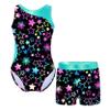 TSSOE Kids Girls Sleeveless Printed Gymnastics Dance Leotard Set Sports Performance Outfit Tracksuit Starry 4 Years view 1