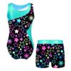 TSSOE Kids Girls Sleeveless Printed Gymnastics Dance Leotard Set Sports Performance Outfit Tracksuit Starry 4 Years view 2