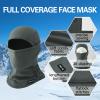 Oliumt Balaclava Ski Mask, Warm, Breathable & Lightweight, Full Coverage Fleece Winter Face Mask for Men & Women (Dark Grey) view 3
