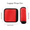 2 Pack Luggage Handle Wraps for Suitcase, Bright Color Comfort Soft Handle Covers (Red) view 2