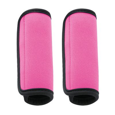 2 Pack Luggage Handle Wraps for Suitcase, Bright Color Comfort Soft Handle Covers (Pink)
