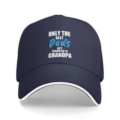 Best-Great-Dads-Get-Promoted-to-Grandpas Trucker Hats Adjustable Navy Blue Baseball Cap for Men Women Outdoor Sports Dad Hat