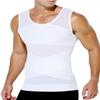 Arjen Kroos Men's Body Shaper Compression Mesh Tank Top Undershirts Shapewear,WHITE-ML4005,M view 1