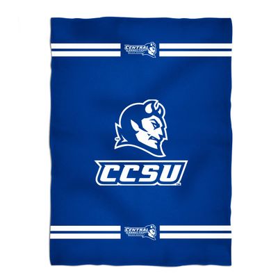 Central Connecticut State University Fleece Throw Blanket Sofa Bedding for Living Room - Ultra Soft Plush Warm & Cozy Blanket for Kids Teenager College Students 40"x58"