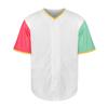 TKJPYWYH Blank Baseball Jersey Button Down Shirts,Men's Hip Hop Plain Short Sleeve Sports T Shirts S-3XL(White-Pink-Green,Medium) view 2