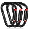 Auto Locking Carabiner Heavy Duty Carabiner 25kN UIAA Certified Climbing Carabiner Climbing Equipment Safety Carabiners for Rappelling, Hammocks, Rescue, Dog Leash, Swing view 1