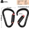 Auto Locking Carabiner Heavy Duty Carabiner 25kN UIAA Certified Climbing Carabiner Climbing Equipment Safety Carabiners for Rappelling, Hammocks, Rescue, Dog Leash, Swing view 2