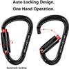 Auto Locking Carabiner Heavy Duty Carabiner 25kN UIAA Certified Climbing Carabiner Climbing Equipment Safety Carabiners for Rappelling, Hammocks, Rescue, Dog Leash, Swing view 4