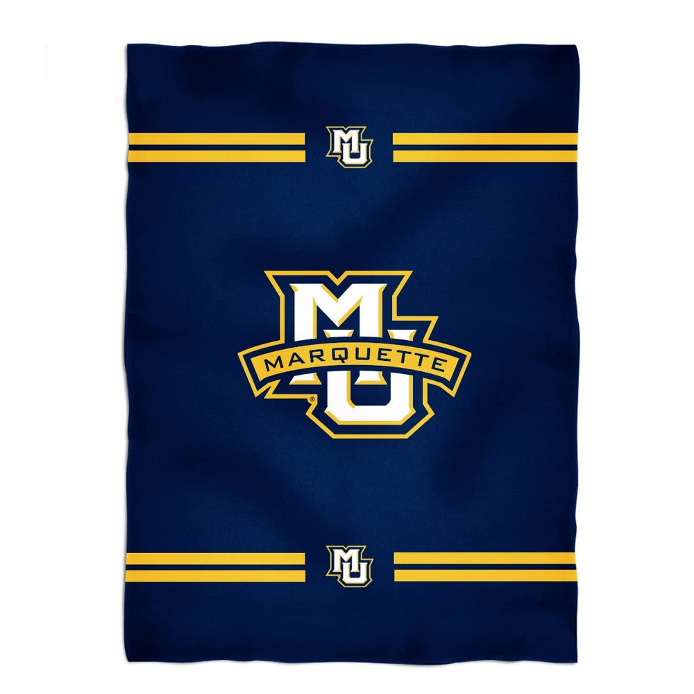 Marquette University Fleece Throw Blanket Sofa Bedding for Living Room - Ultra Soft Plush Warm & Cozy Blanket for Kids Teenager College Students 40"x58"