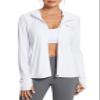 BALEAF Women's UPF 50+ Sun Protection Long Sleeve Zipper Hooded Neck White Shirt 2XL view 1