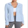 baleaf Women's SPF Jacket Sun Shirt UV Protection Hoodie Zip Up Long Sleeve Hooded Summer Clothing Running Hiking Kentucky Blue S view 1