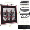 MiniTang Baseball Pitching Target Net - 9 Pockets Portable Softball Hitting Training Aid - 4x4 FT Stable Iron Frame with Carry Bag for Backyard Indoor Outdoor Practice view 2