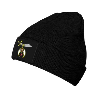 Hieoeye Masonic Shriner Black Men Women Knit Beanie Winter Hat Warm Soft Stretchy Toboggan Cap