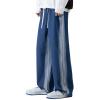 DIYAGO Jeans for Men Relaxed Fit Straight Leg Trendy Athletic Denim Pants Hip Hop Western Design Spring Jean Trousers Original Black Jeans Baggy Teenager Big and Tall Streetwear Wide Leg Jeans view 1
