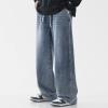 DIYAGO Jeans for Men Relaxed Fit Straight Leg Trendy Athletic Denim Pants Hip Hop Western Design Spring Jean Trousers Original Black Jeans Baggy Teenager Big and Tall Streetwear Wide Leg Jeans view 3