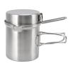 Stainless Steel Portable Windproof Pot Set,Outdoor Wood Stove Cooking Pot Set, Camping Cookware for Stew, Sauce, Reheat Food, Induction for Hiking Camping for Family Meals, Wood Stove Cooking Pot view 1