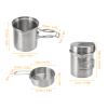 Stainless Steel Portable Windproof Pot Set,Outdoor Wood Stove Cooking Pot Set, Camping Cookware for Stew, Sauce, Reheat Food, Induction for Hiking Camping for Family Meals, Wood Stove Cooking Pot view 3