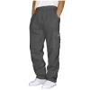 DIYAGO Cargo Sweatpants for Men Heavyweight Jogger Open Bottom Trousers Baggy Adjustable Streetwear Sweatpants Hip Hop Straight Leg Winter Warm Cargo Pants Athletic Fit Stretch Waist Track Pants view 1