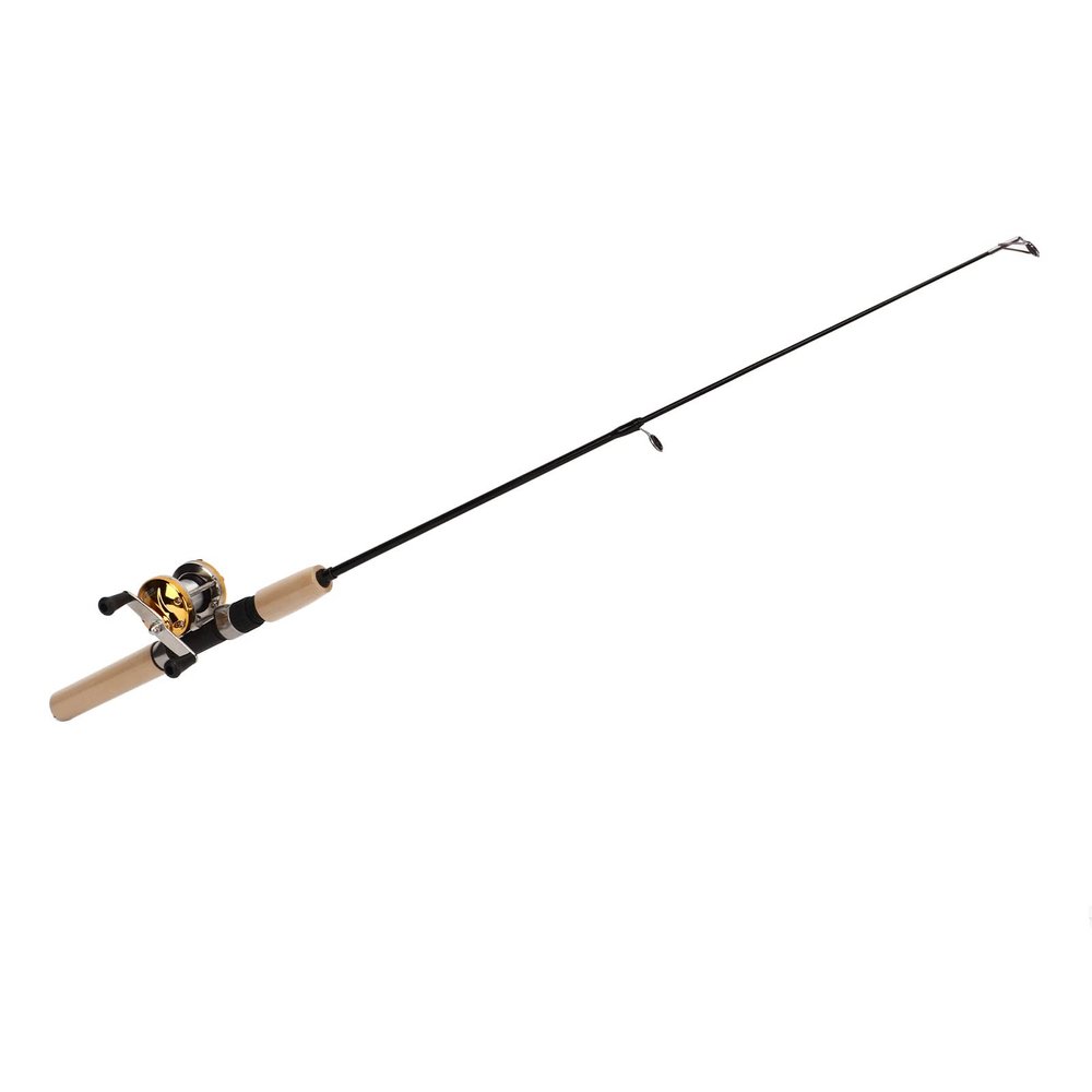 Ice Fishing Rod Reel, Portable Complete Ice Fishing Rod with Jigs for Adult
