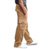 DIYAGO Cargo Sweatpants for Men Heavyweight Jogger Open Bottom Trousers Baggy Adjustable Streetwear Sweatpants Hip Hop Straight Leg Winter Warm Cargo Pants Athletic Fit Stretch Waist Track Pants view 2