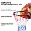 Giantex Basketball Hoop for Door, 29 X 20 Inch Hanging Basketball Board with Net, Indoor Outdoor Wall Mount Basketball Hoop for Kids Adults Teens Family Games Home Office Door view 3