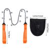 Sucrain Pocket Chainsaw with Paracord Handle, Folding Chain Hand Saw, Emergency Outdoor Survival Gear for Camping, Hunting, Hiking, Cutting Wood & Tree (Orange, 11 Teeth, 24'' Long) view 2