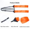 Sucrain Pocket Chainsaw with Paracord Handle, Folding Chain Hand Saw, Emergency Outdoor Survival Gear for Camping, Hunting, Hiking, Cutting Wood & Tree (Orange, 11 Teeth, 24'' Long) view 3