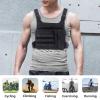 Tactical Chest Pack Running Bag: Outdoor Sports Lightweight Adjustable Vest - Hiking Workout Ski Jogging EDC Utility Bag with Phone Holder for Men Women Black view 4