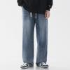DIYAGO Jeans for Men Relaxed Fit Straight Leg Trendy Athletic Denim Pants Hip Hop Western Design Spring Jean Trousers Original Black Jeans Baggy Teenager Big and Tall Streetwear Wide Leg Jeans view 2