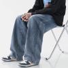 DIYAGO Jeans for Men Relaxed Fit Straight Leg Trendy Athletic Denim Pants Hip Hop Western Design Spring Jean Trousers Original Black Jeans Baggy Teenager Big and Tall Streetwear Wide Leg Jeans view 4