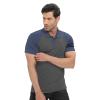 H HYFOL Polo Shirts for Men Contrast Color Short Sleeve Graphic Stretch American Patriotic Raglan Golf Polos for Men(Grey Blue,S) view 4