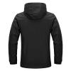 DGHM-JLMY Men's Casual Windproof Sports Zipper Hood Water Resistant Hooded Hiking Jackets Hoodie Tactical Softshell Coat (Black,Small) view 4